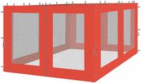 4 Seitenteile Mit Moskitonetz F&uuml;r Rank Pavillon 3x4m Seitenwand Terra