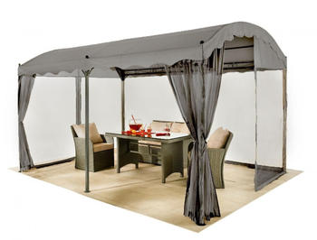 Grasekamp Seitenteile zu Bogenpergola 3 x 4 m grau