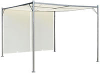 vidaXL Pergola mit Verstellbarem Dach Cremewei&szlig; 3x3 m Stahl