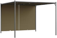 vidaXL Gartenpergola mit Ausziehbarem Dach 3x3 m Taupe 180 g/m&sup2;