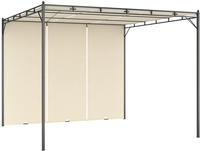 Gartenpavillon Mit Seitenvorhang 3x3x2,25 M Creme - Vidaxl