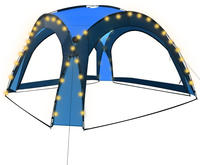 vidaXL Partyzelt mit LED und 4 Seitenw&auml;nden 3,6x3,6x2,3 m Blau