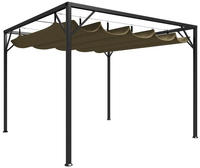 vidaXL Gartenpavillon mit Ausziehbarem Dach 3x3 m Taupe 180 g/m&sup2;