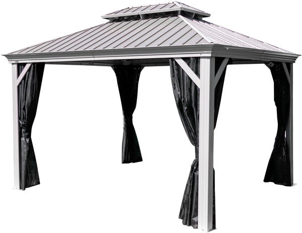 Tetsbericht Sojag Gazebo Messina inkl. Moskitonetz 298 x 363 cm champagner (SJ03110)