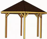 Skanholz Holzpavillon "Nancy 3" Leimholz, 393 x 340 cm