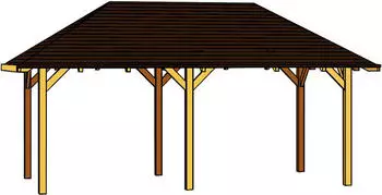 Skan Holz Orleans Rechteck-Pavillon Gr&ouml;&szlig;e 1