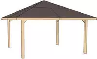 weka Pavillon "Gartenoase 651 A Gr.2" 19 mm Massivholzdach