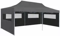 vidaXL Pop-Up Partyzelt mit Seitenw&auml;nden Faltbar 3 x 6 m Anthrazit