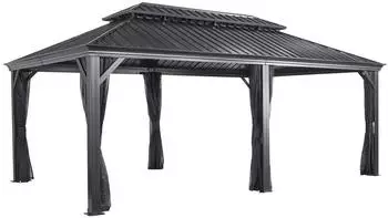 Sojag Gazebo Messina inkl. Moskitonetz 363 x 598 cm