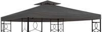 Spetebo Pavillon Ersatzdach 3x3 Meter - anthrazit - wasserdicht/Kaminabzug -