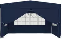 vidaXL Profi-Partyzelt mit Seitenw&auml;nden 4&times;4 m Blau 90 g/m&sup2;