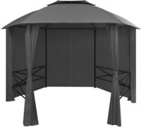 vidaXL Gartenpavillon mit Vorh&auml;ngen Sechseckig 360x265 cm