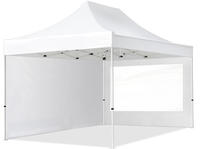 3x4,5 M Faltpavillon, Economy Stahl 30mm, Seitenteile Mit Panoramafenstern,...