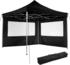 TecTake Faltbarer Garten Pavillon 3x3m mit 2 Seitenteilen schwarz (TT403149)