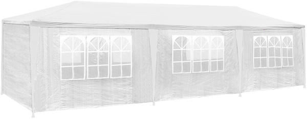TecTake Garten Pavillon 9x3m mit 8 Seitenteilen weiß (TT400934)