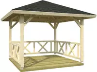 Palmako Holzpavillon "Betty" BxT: 368x368 cm, naturbelassen