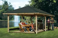 weka Pavillon "Gartenoase 651 B Gr.3" 19 mm Massivholzdach