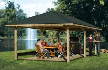 Weka Holzbau Weka Gartenoase 651 D Gr. 3 (778 x 433 cm)