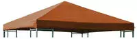 DEGAMO Ersatzdach Dachplane f&uuml;r Pavillon 3x3 Meter, Farbe Terracotta,...