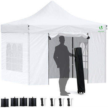 Vounot Faltpavillon 3 x 3 m wei&szlig;