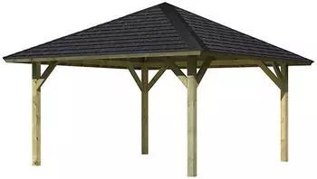 Karibu Holm 1 mit Schindeln 4,31 x 4,31 m
