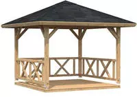 Palmako Holzpavillon "Betty" BxT: 368x368 cm, hellbraun