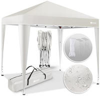 Pavillon 3x3m Beige Wasserdicht Pop-up Faltpavillon H&ouml;henverstellbar Gartenzelt Uv