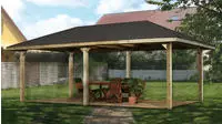 weka Pavillon "Gartenoase 651 B Gr.2" 19 mm Massivholzdach