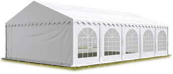 Toolport PRO 6x10m Partyzelt PVC-Plane mit Bodenrahmen weiß (7304)