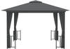 vidaXL Gazebo with side curtains and double roof (3 x 3 m) anthracite