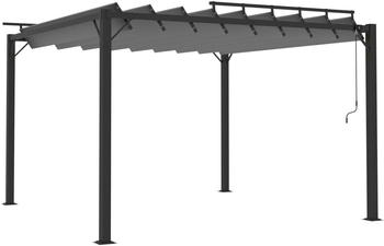vidaXL Pavillon mit Lamellendach 3 x 3 m anthrazit