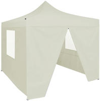 Vidaxl - Profi-partyzelt Faltbar Mit 4 Seitenw&auml;nden 2&times;2m Stahl Creme