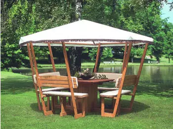 Promex Rosenheim &Oslash; 304 cm wei&szlig;es Dach