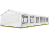 Partyzelt Pavillon 6x12 M In Wei&szlig; Pe Plane 350 N Wasserdicht Uv Schutz Festzelt