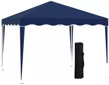 Outsunny Faltpavillon 295 x 257 x 295 cm Polyester blau
