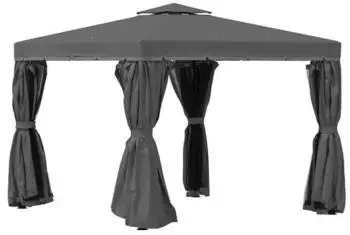 Outsunny Faltpavillon 296 x 270 x 296 cm Polyester grau