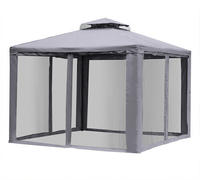 Outsunny - Pavillon - 294Lx294Wx265Hcm - Hellgrau