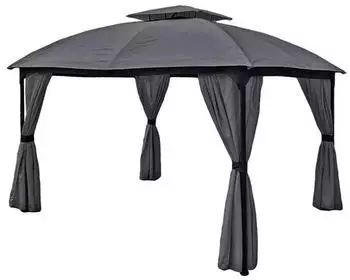Garden Pleasure Pavillon Kama rechteckig 360 x 300 cm grau