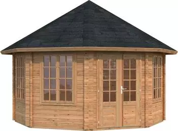 Palmako Pavillon Hanna achteckig 421 x 371 x 421 cm hellbraun