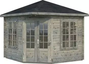Palmako Pavillon Melanie quadratisch mit Ausschnitt 280 x 297 x 280 cm grau