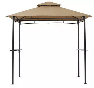 Grasekamp Grillpavillon Stahl/Polyester flammhemmend 152 x 244 cm beige