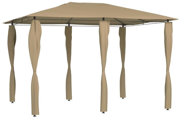 vidaXL Garden Canopy With Poles 3x4m Taupe