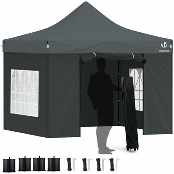 Vounot Faltpavillon 3 x 3 m grau