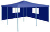 vidaXL Faltpavillon mit 2 Seitenwänden 5 x 5 m blau (48902)
