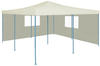 vidaXL Faltpavillon mit 2 Seitenwänden 5 x 5 m creme (48905)