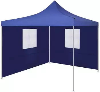 vidaXL Faltzelt mit 2 W&auml;nden 3 x 3 m blau (44961)