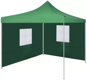 vidaXL Faltzelt mit 2 W&auml;nden 3 x 3 m gr&uuml;n (44962)