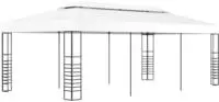 vidaXL Gartenpavillon 6&times;3 m Wei&szlig;