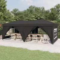 vidaXL Partyzelt Faltbar mit Seitenw&auml;nden Anthrazit 3x6 m