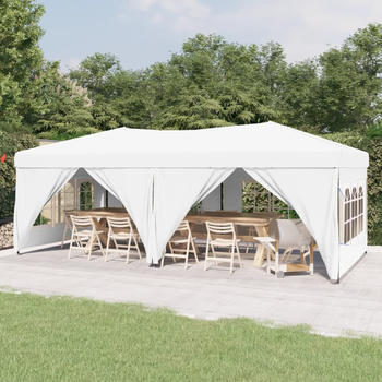 vidaXL Partyzelt faltbar mit Seitenw&auml;nden wei&szlig; 3 x 6 m (93545)